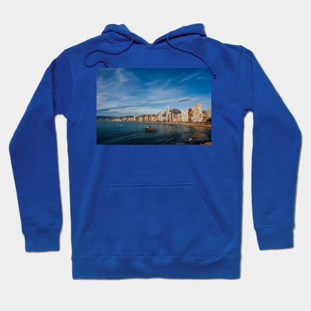 Benidorm Levante Beach Mediterranean Coast Spain Hoodie by Andy Evans Photos